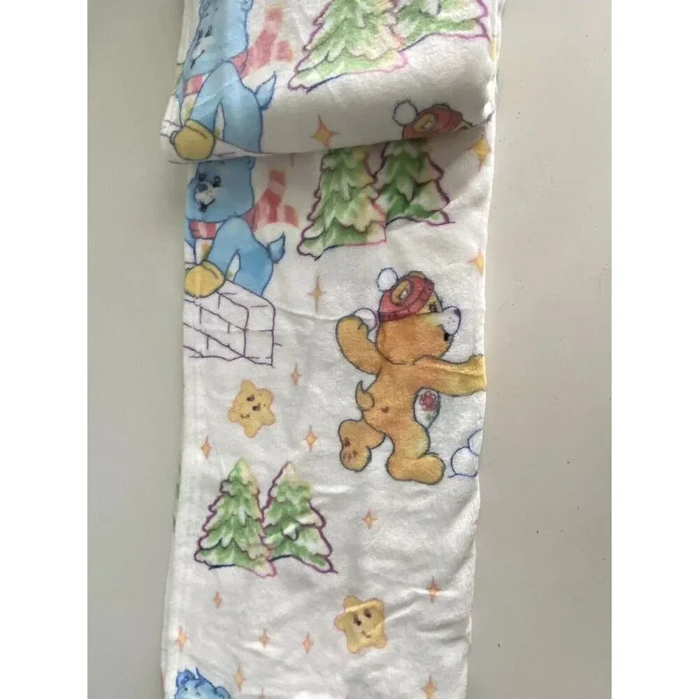 Care Bears Christmas Winter Snowball Fight  Soft Throw Blanket 50” X 70” NEW‎